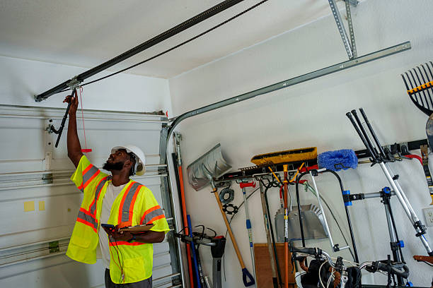Professional Garage Door Panel Replacement technician working in Rockford, MN